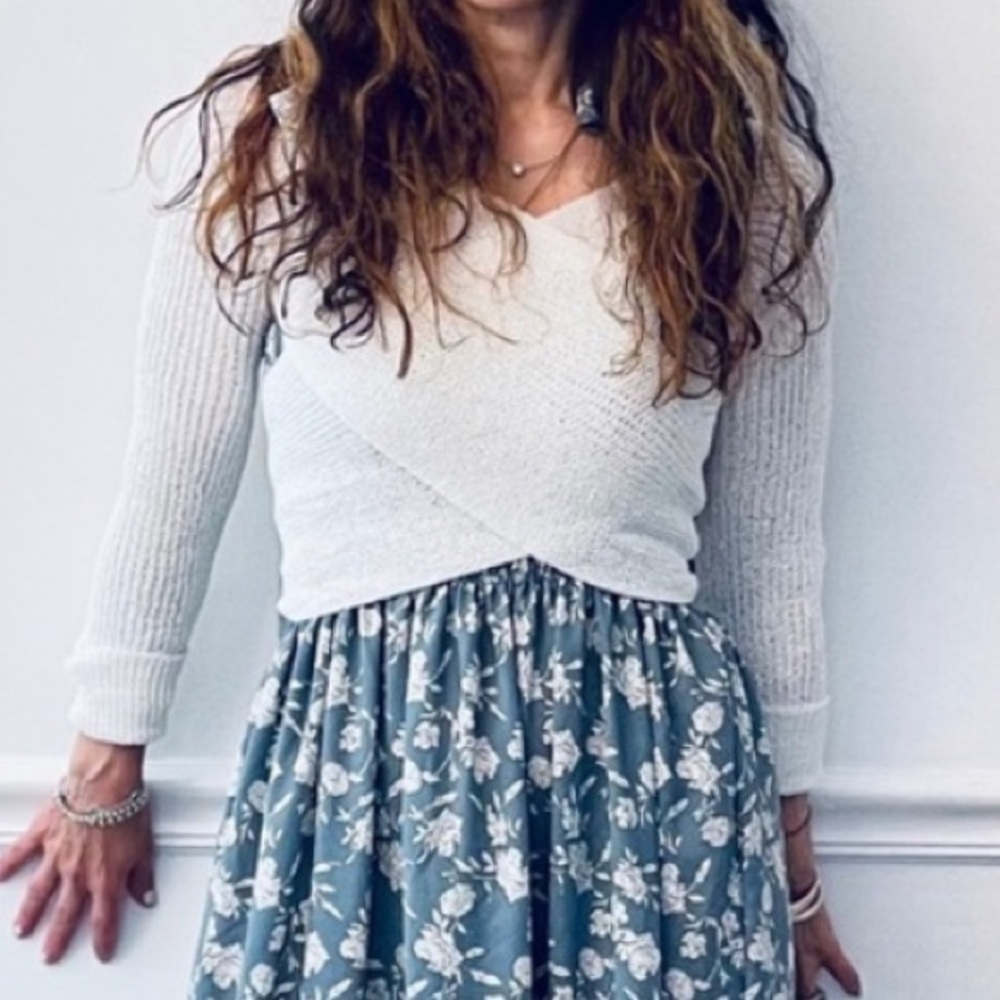 Wrap shawl sweater with sleeves